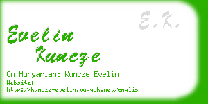 evelin kuncze business card